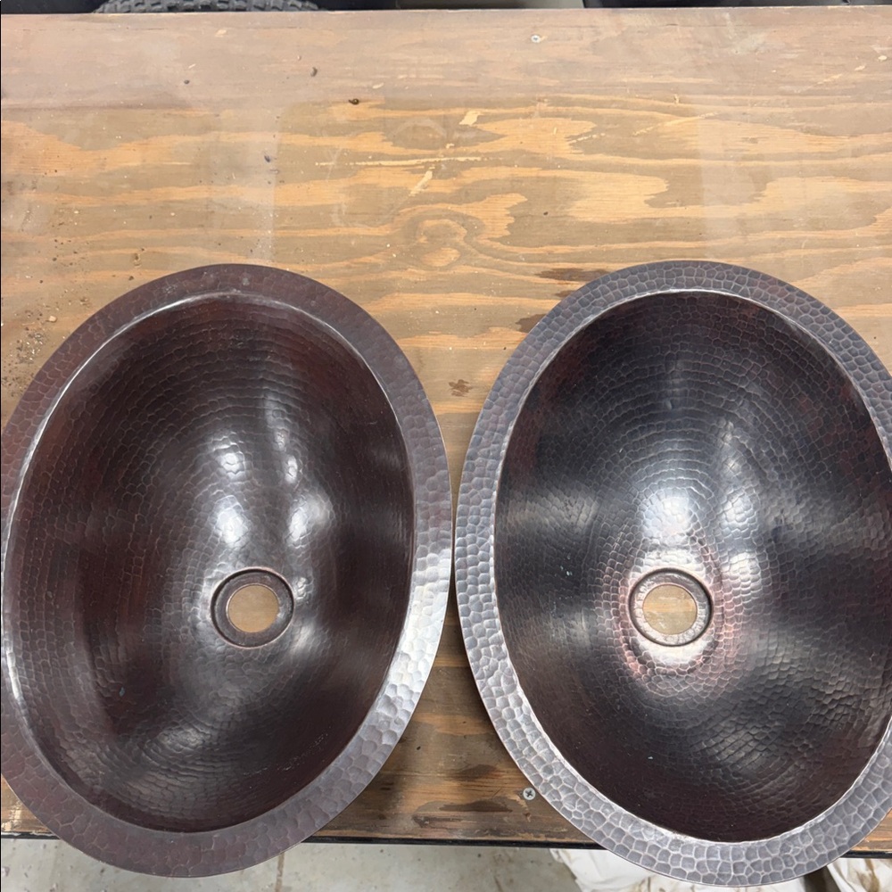 Elegant Copper Bathroom Sink Set